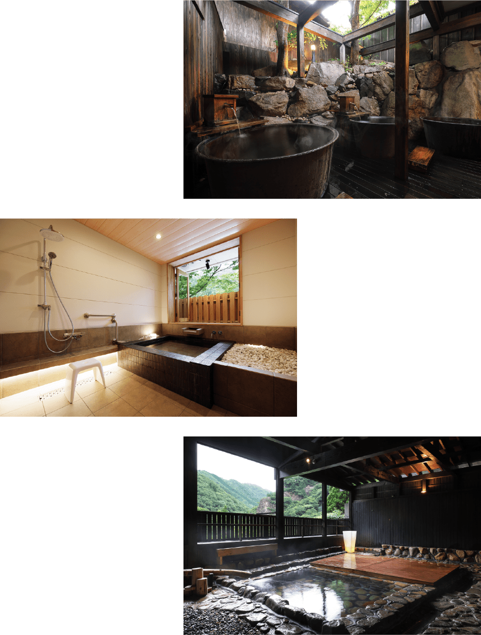 露天風呂番付、西の横綱。源泉掛け流し100%自慢の湯。